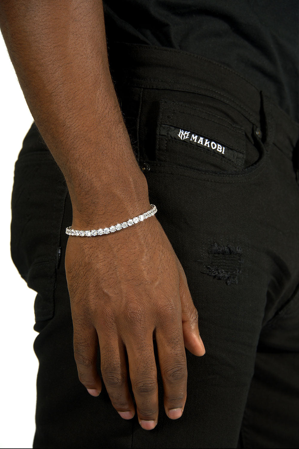 Iced Out Tennis Bracelet - 5mm White Gold