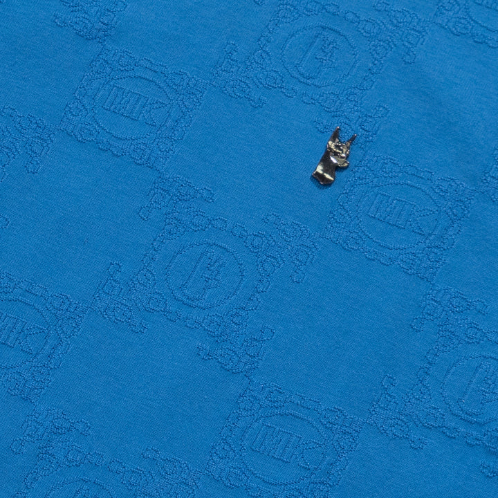 M335 Caspar Embossed Tee - Blue