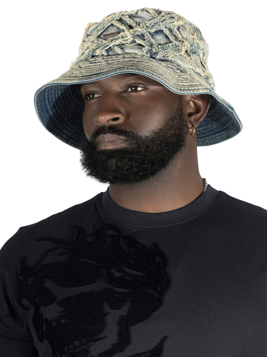 Hat | M016 Rinaldi Denim Bucket Hat - Dirt
