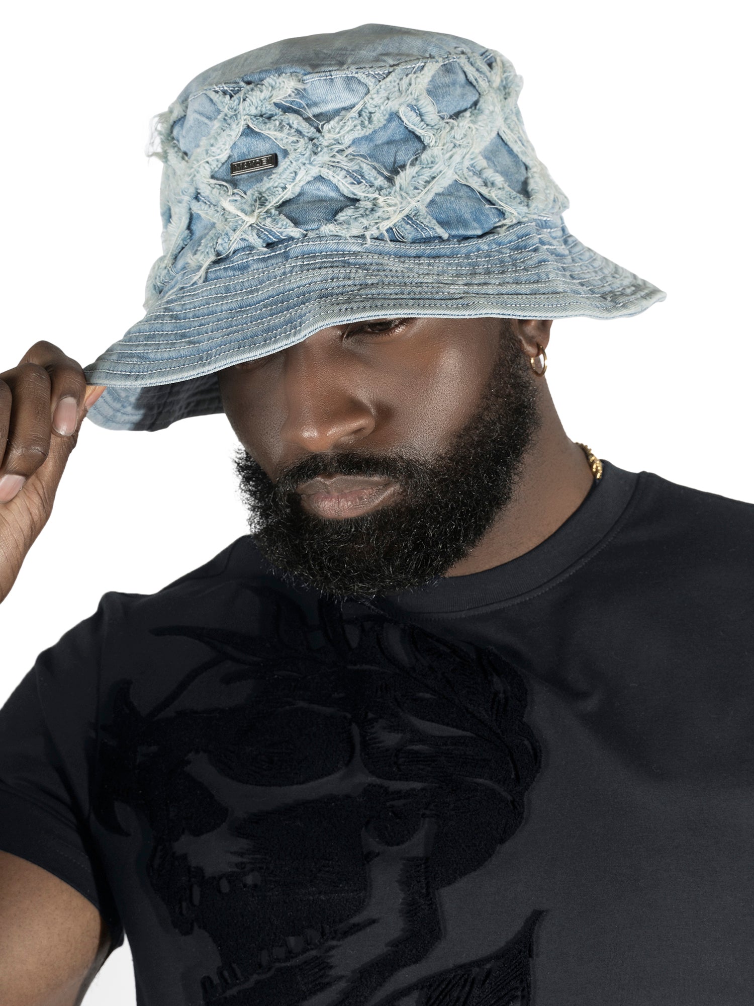 M016 Rinaldi Denim Bucket Hat - Light Wash