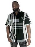 Makobi V842 Robert Plaid Button in Down Shirt - Black
