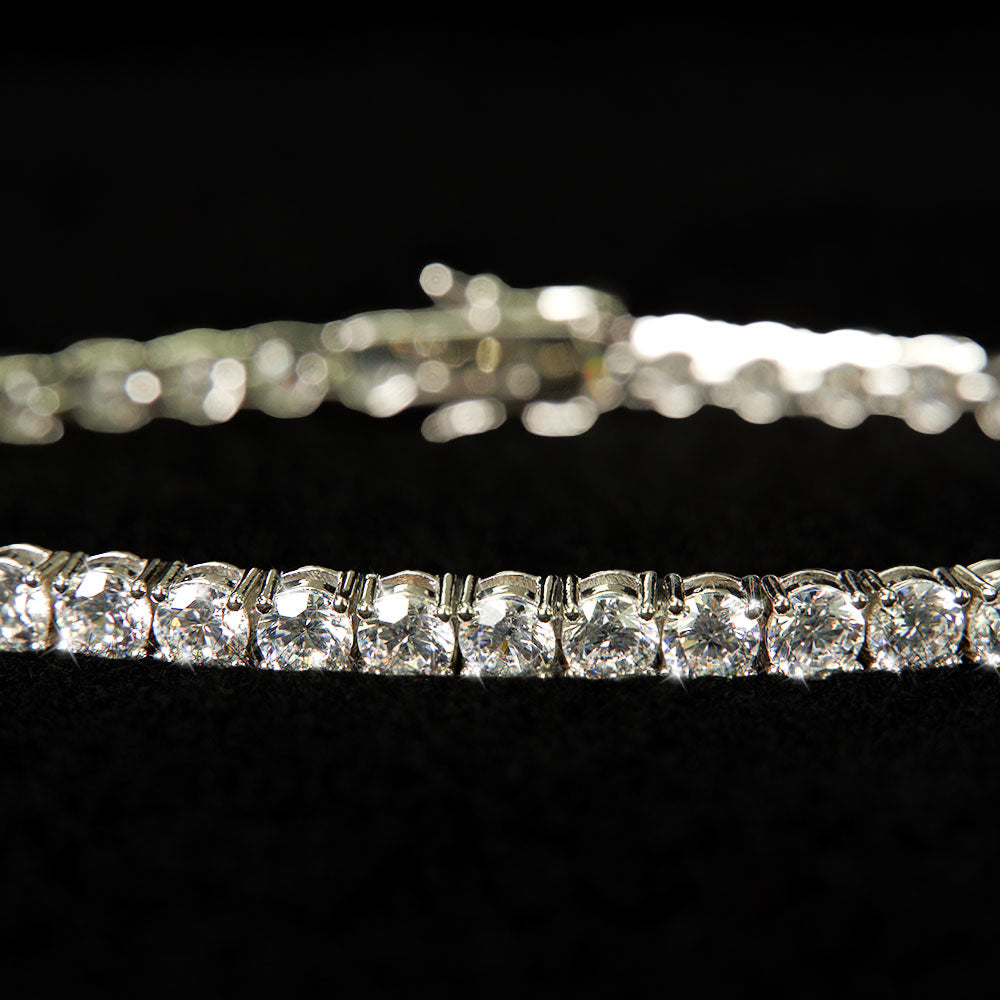 Iced Out Tennis Bracelet - 5mm White Gold