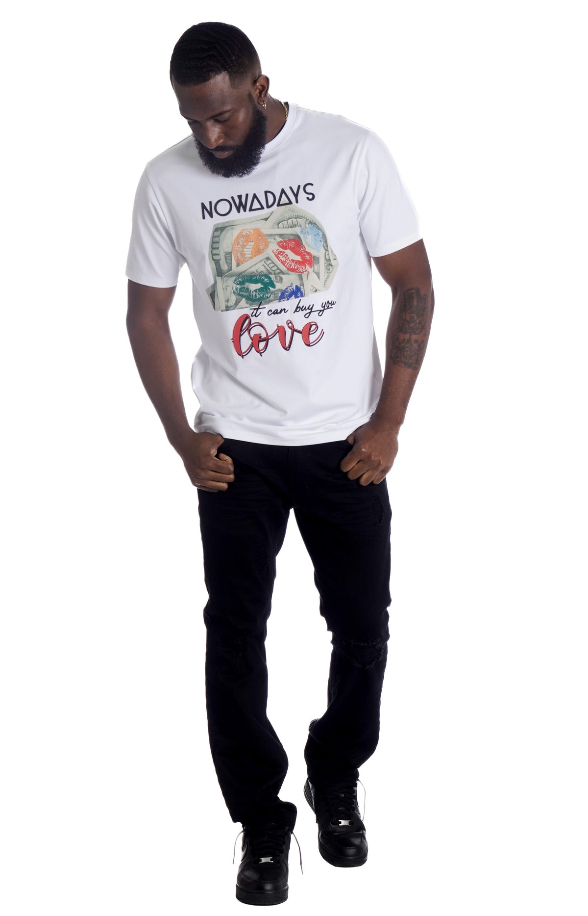 M336 Lipstick On Money Tee - سفید 