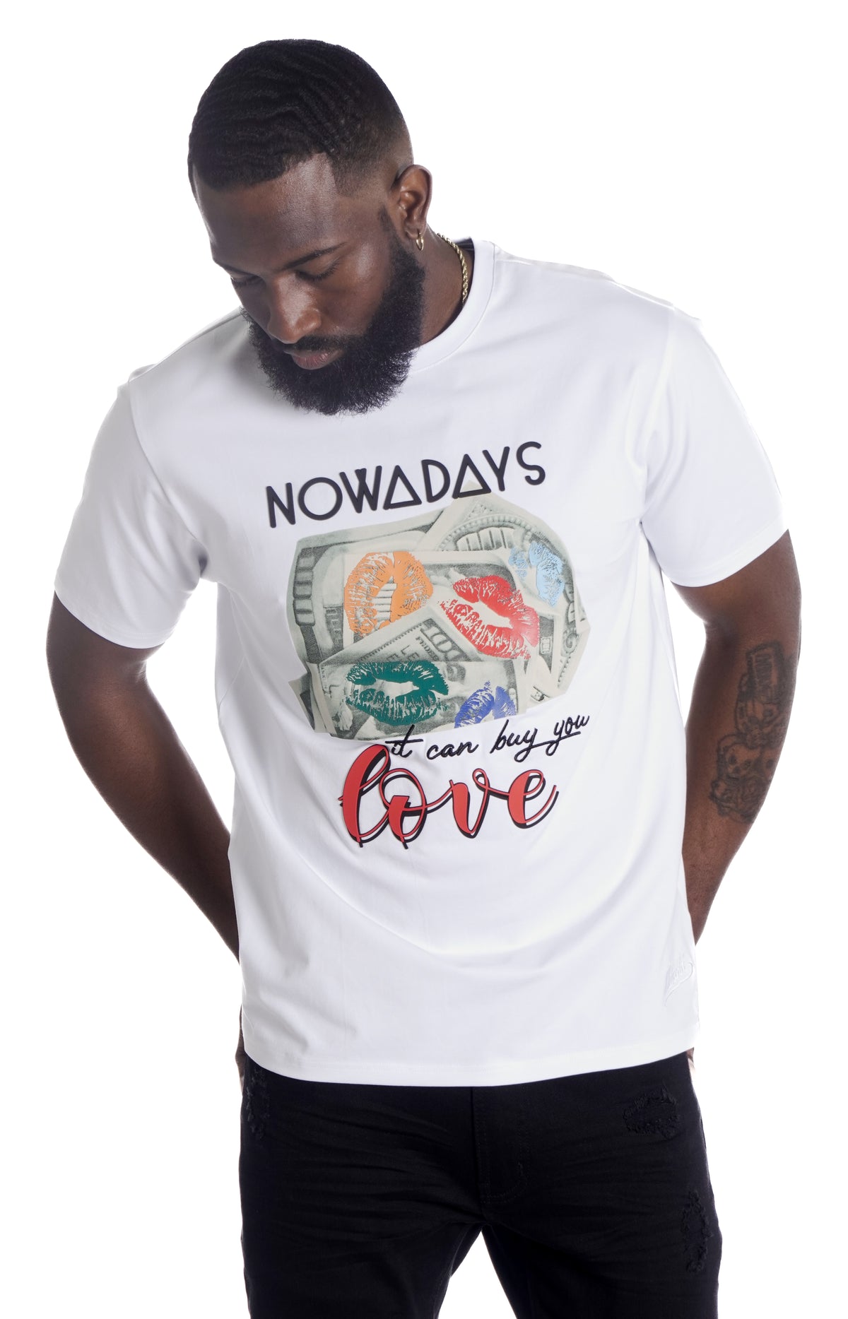 M336 Lipstick On Money Tee - سفید 