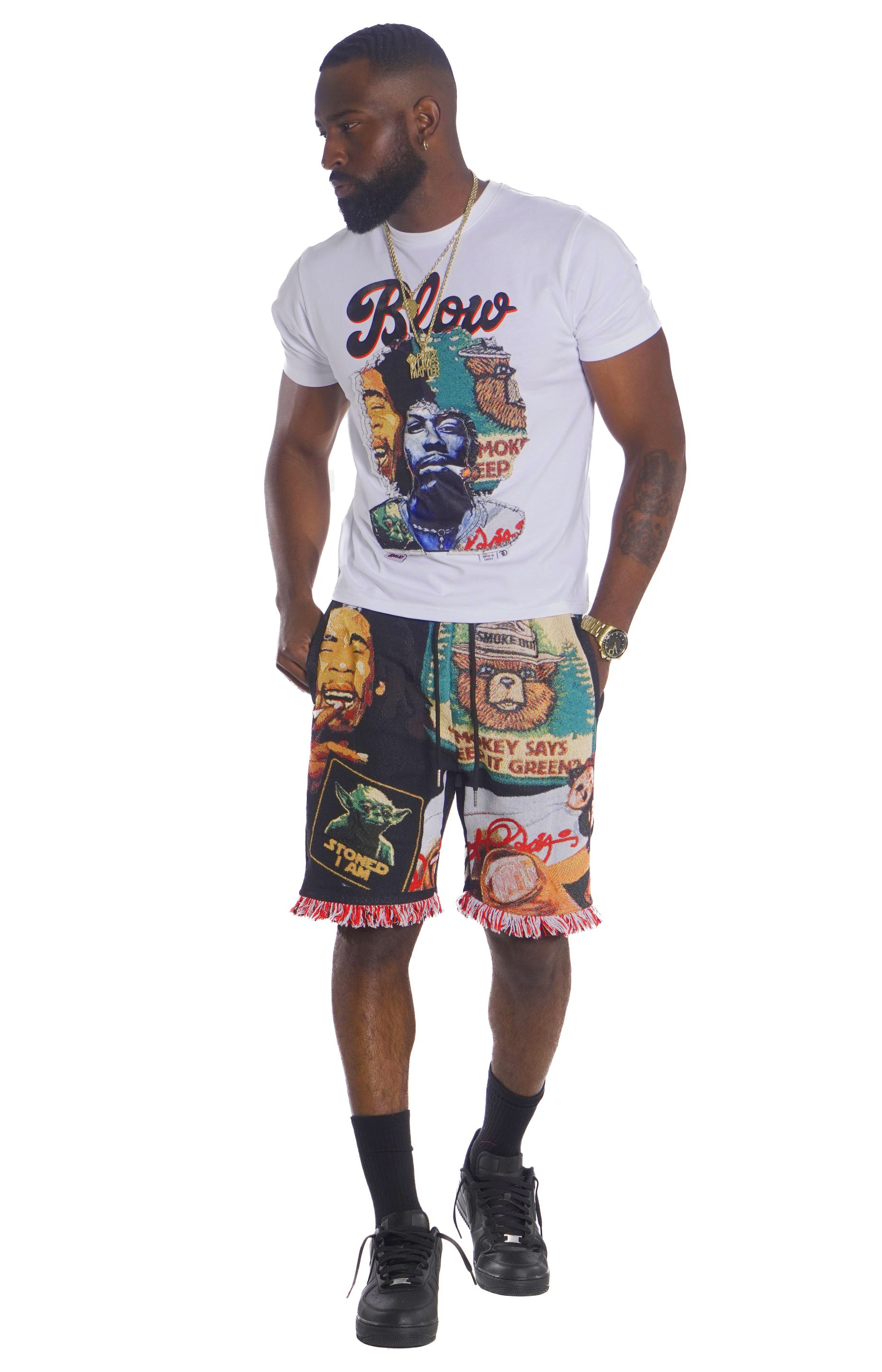 Makobi F159 Frost Blow Tee in White, view 3