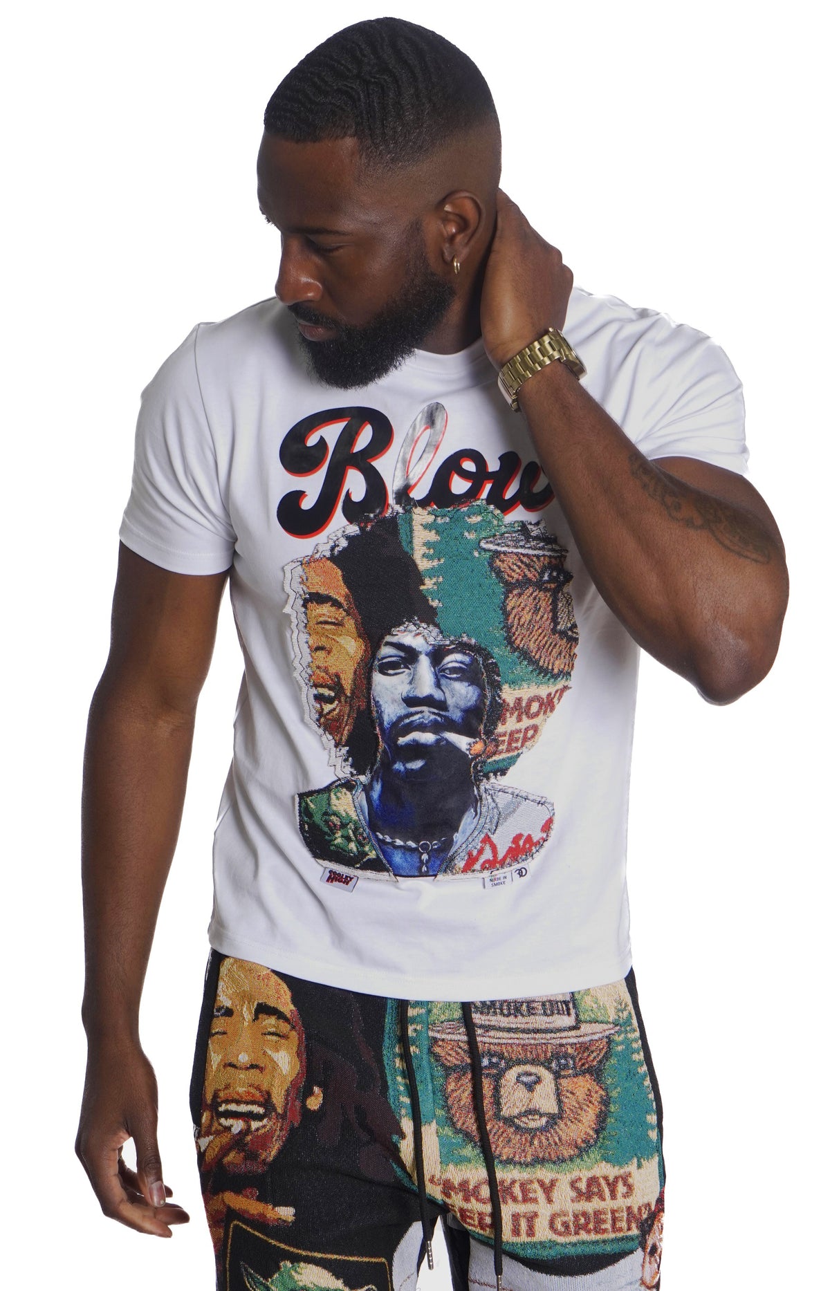 Makobi F159 Frost Blow Tee in White, view 2
