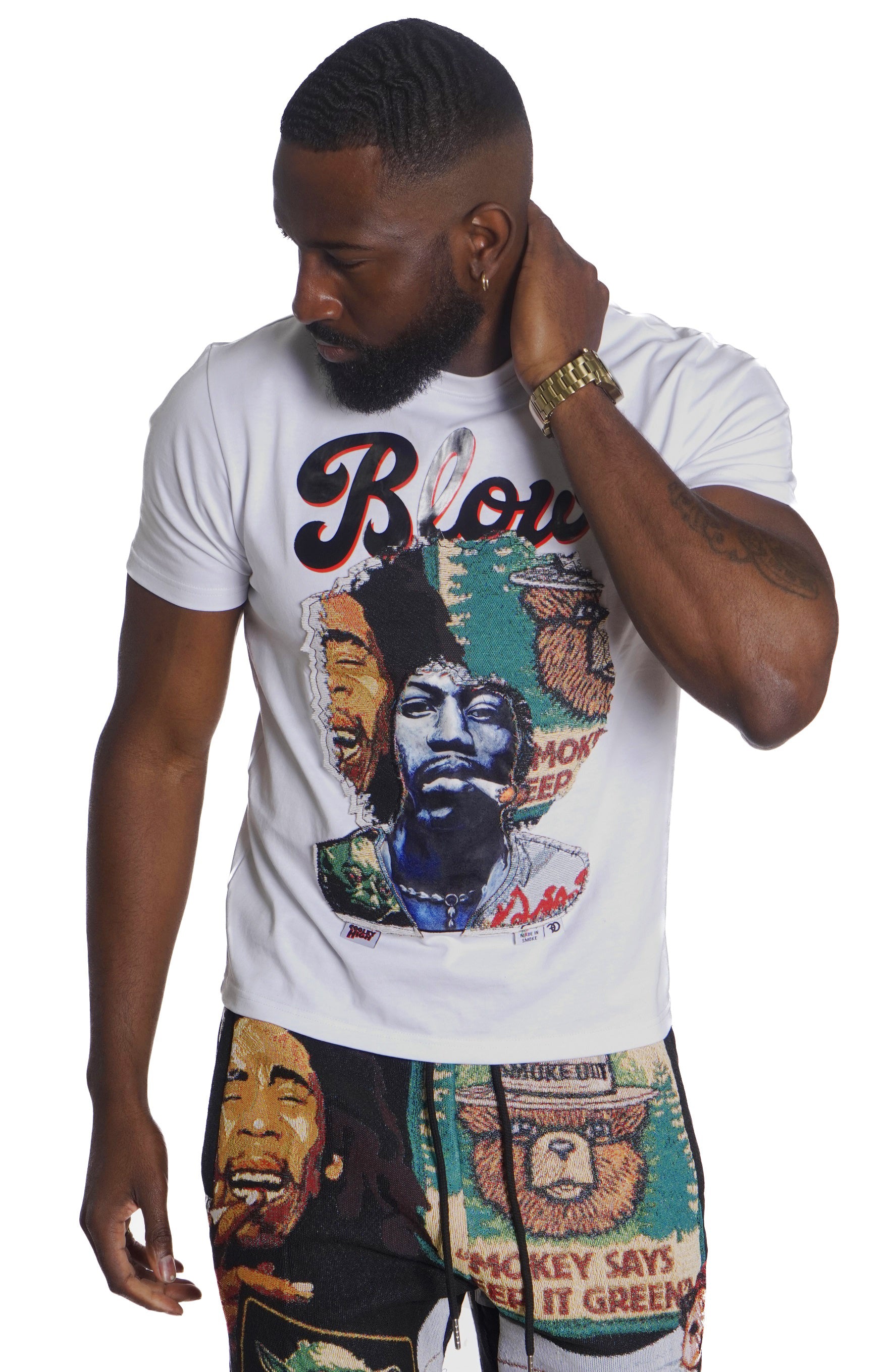 Makobi F159 Frost Blow Tee in White, view 2