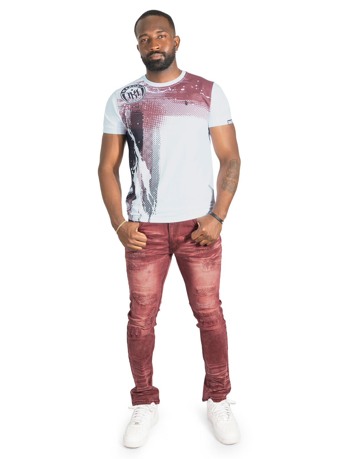 Makobi M455 Lorenzo MK T in shirt - White, view 2