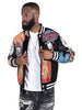 F1005 Love Scars Varsity Jacket - Black