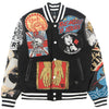 F1005 Love Scars Varsity Jacket - Black