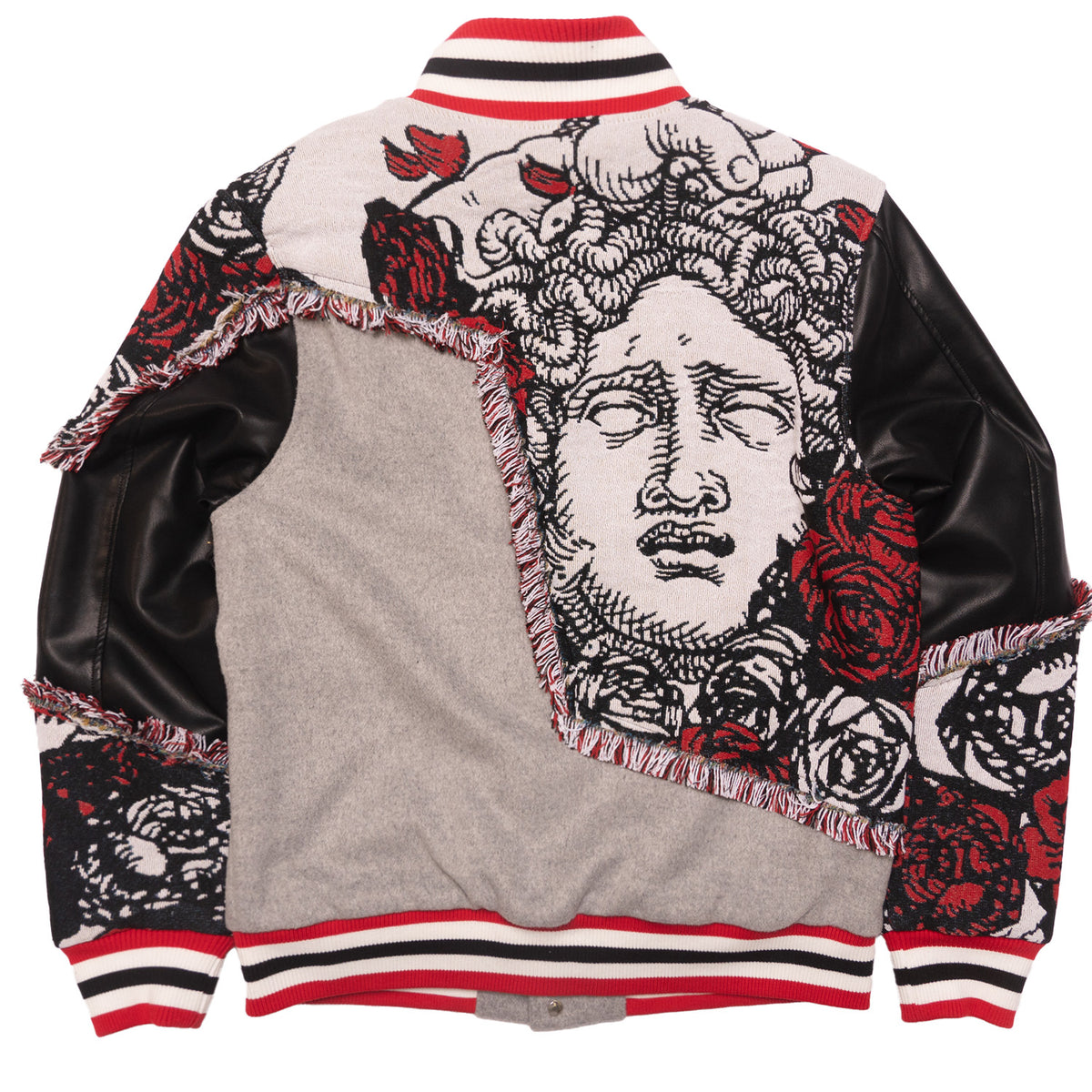F1034 Cashay Varsity Jacket - Gray