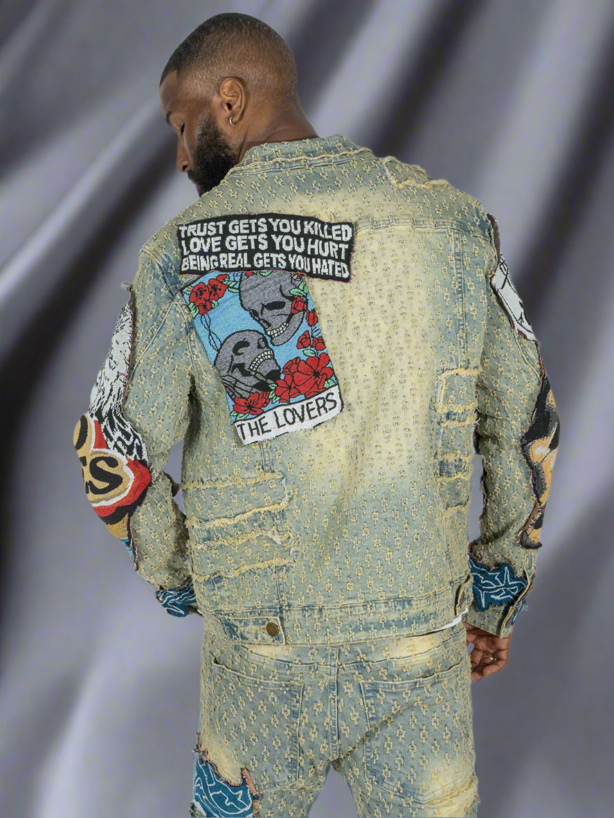 F1055 Brave Heart Denim Jacket - Dirt