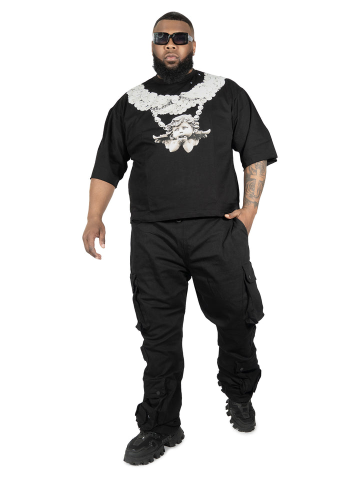 F111 La Perla Vintage Crop Tee - Black