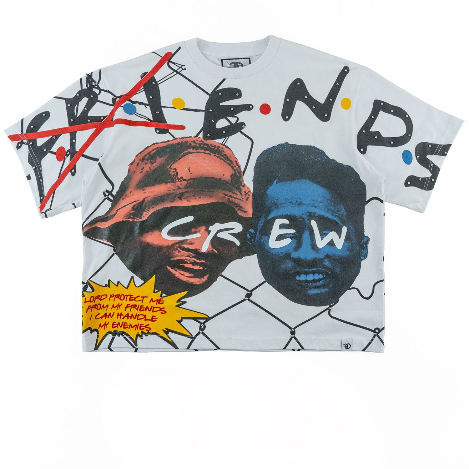 Makobi F124 Crew Love Tee in White, view 5