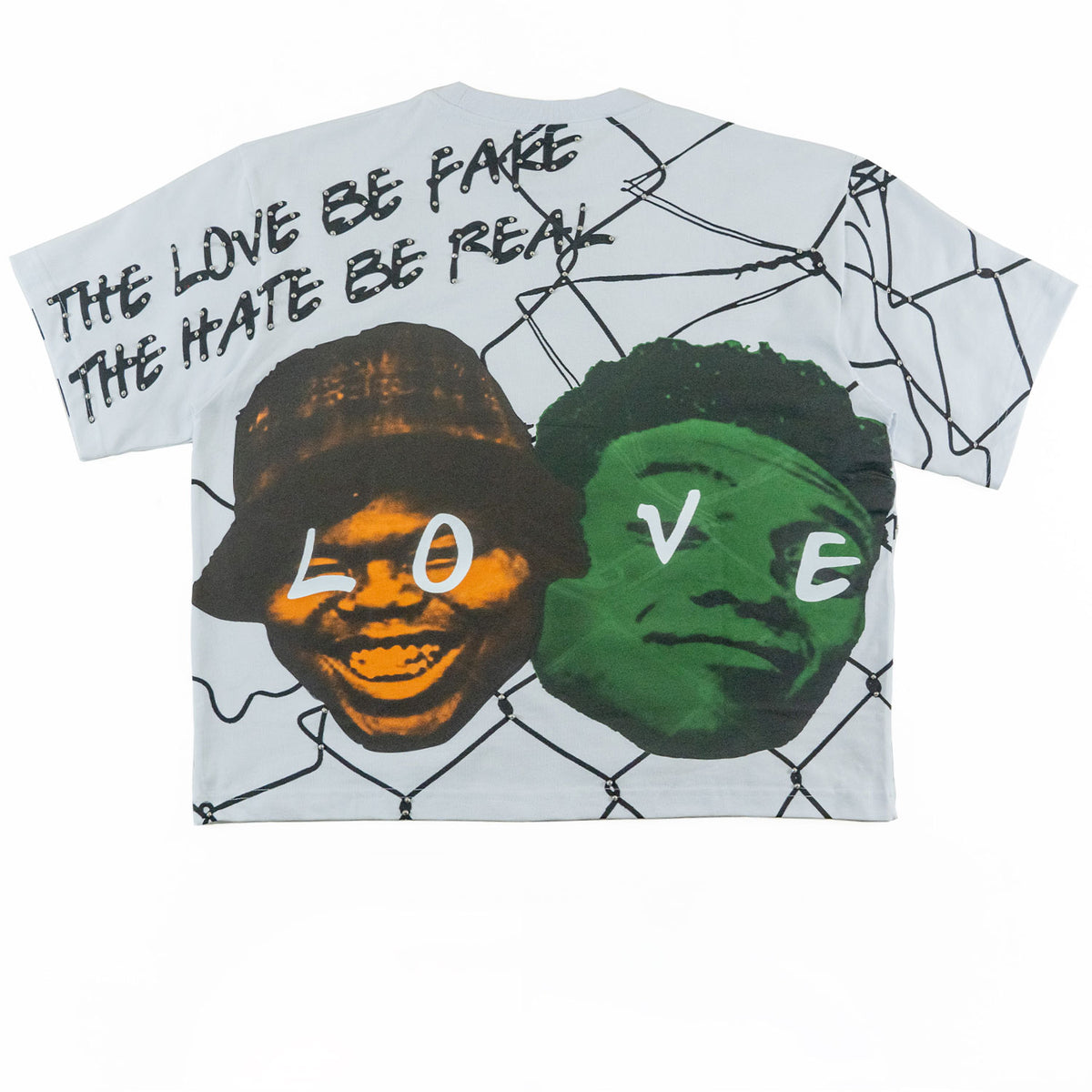 Makobi F124 Crew Love Tee in White, view 6