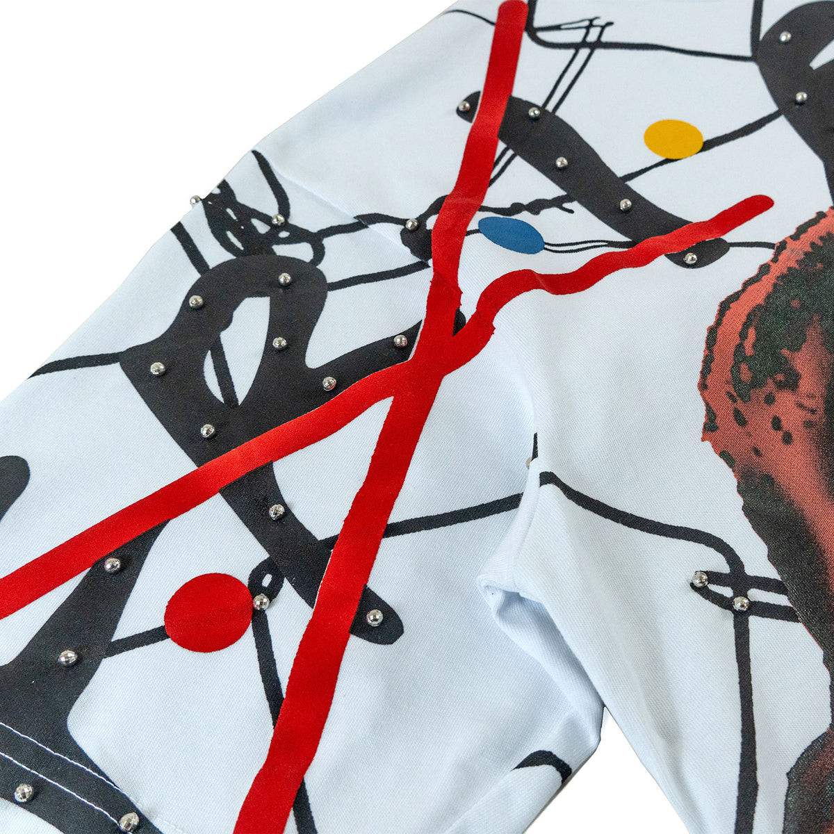 Makobi F124 Crew Love Tee in White, view 7