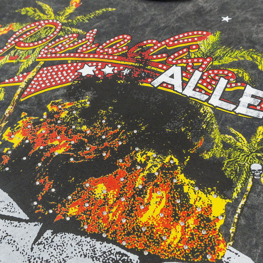 F132 Motion Sickness Cropped Tee - Black