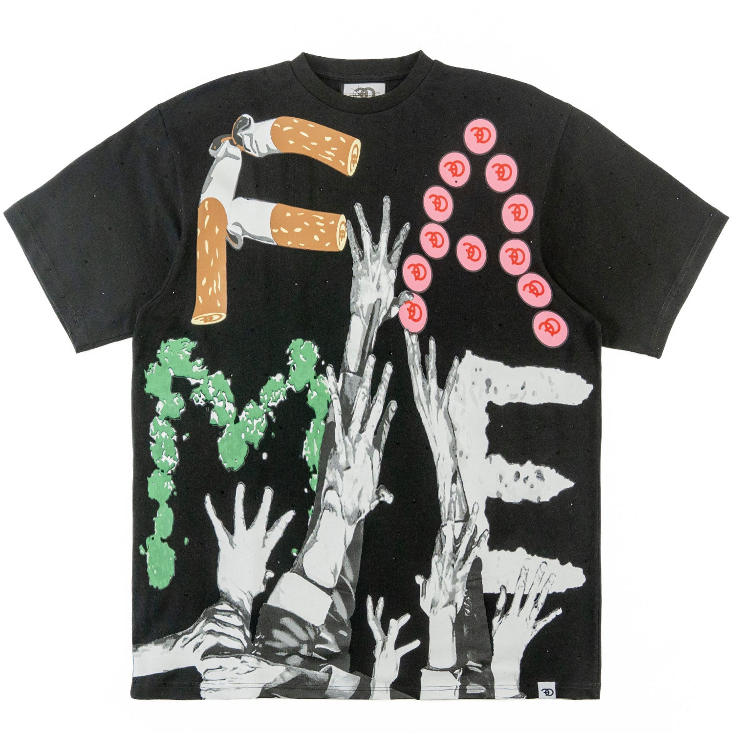 Makobi F143 Price of FAME Tee in Black, view 3