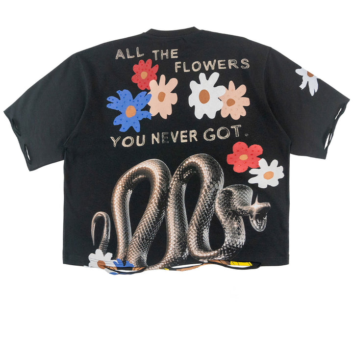 F154 GOAT Crop Tee - Black