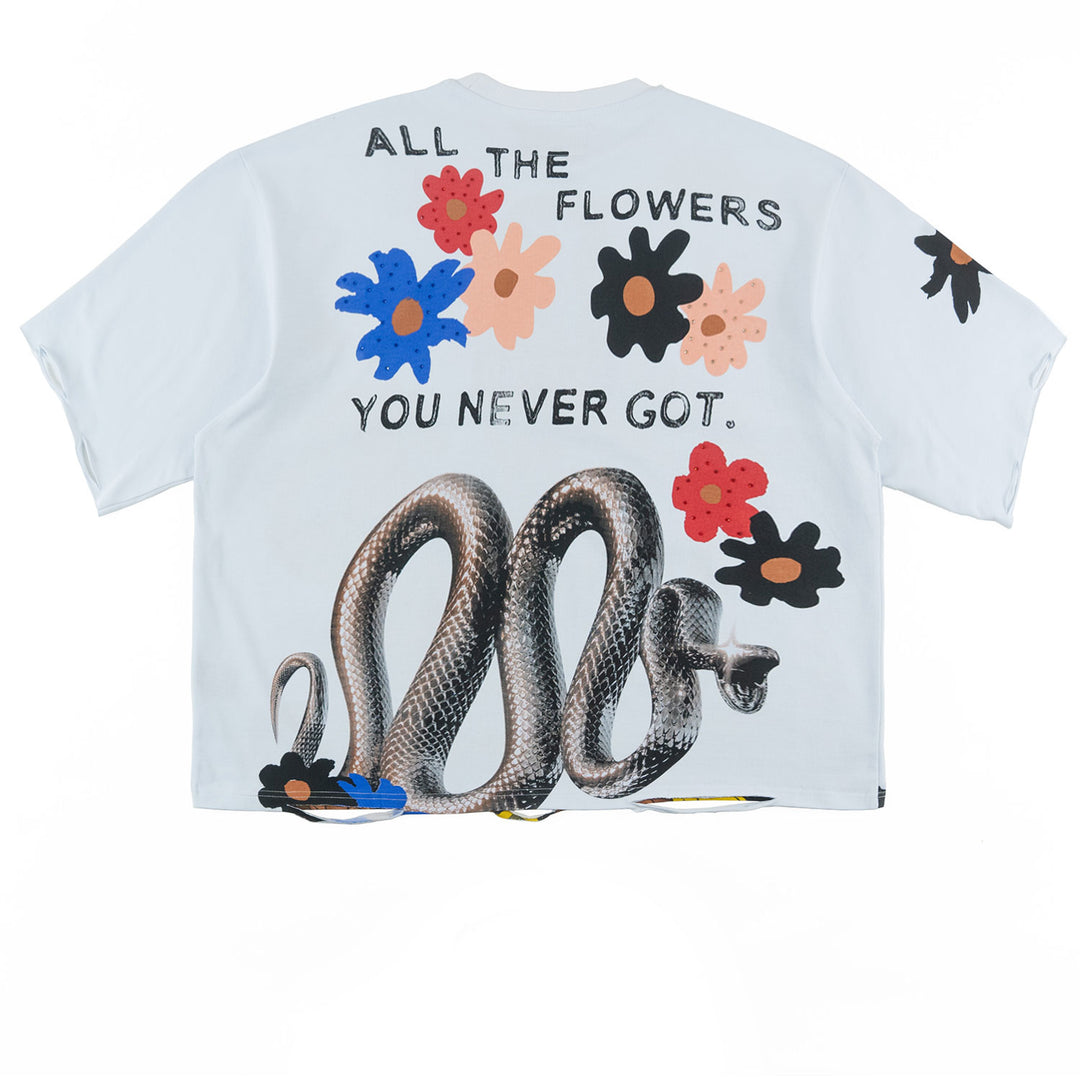 F154 GOAT Crop Tee - White