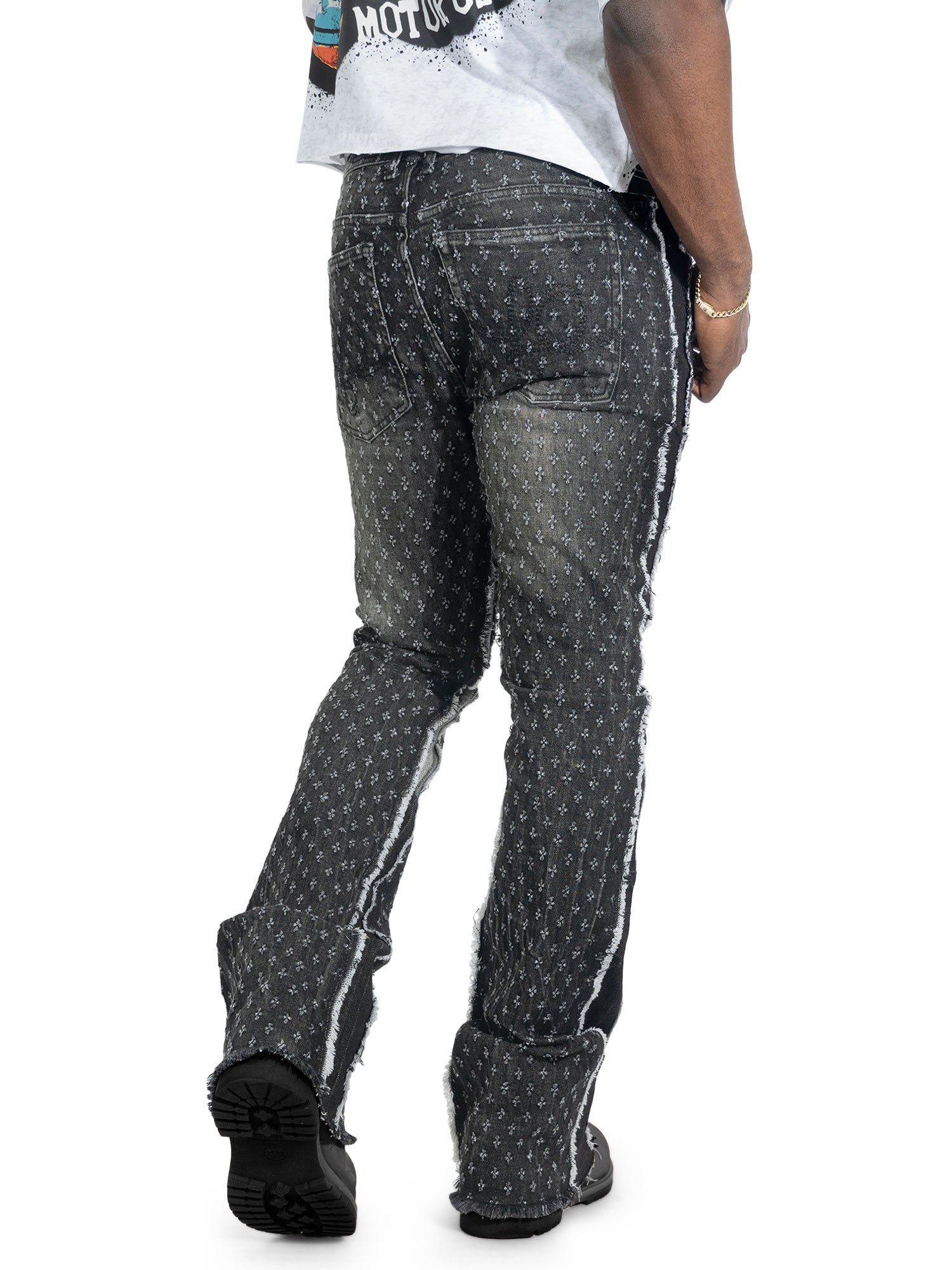 F1702 Phalon Stacked Jeans - Black
