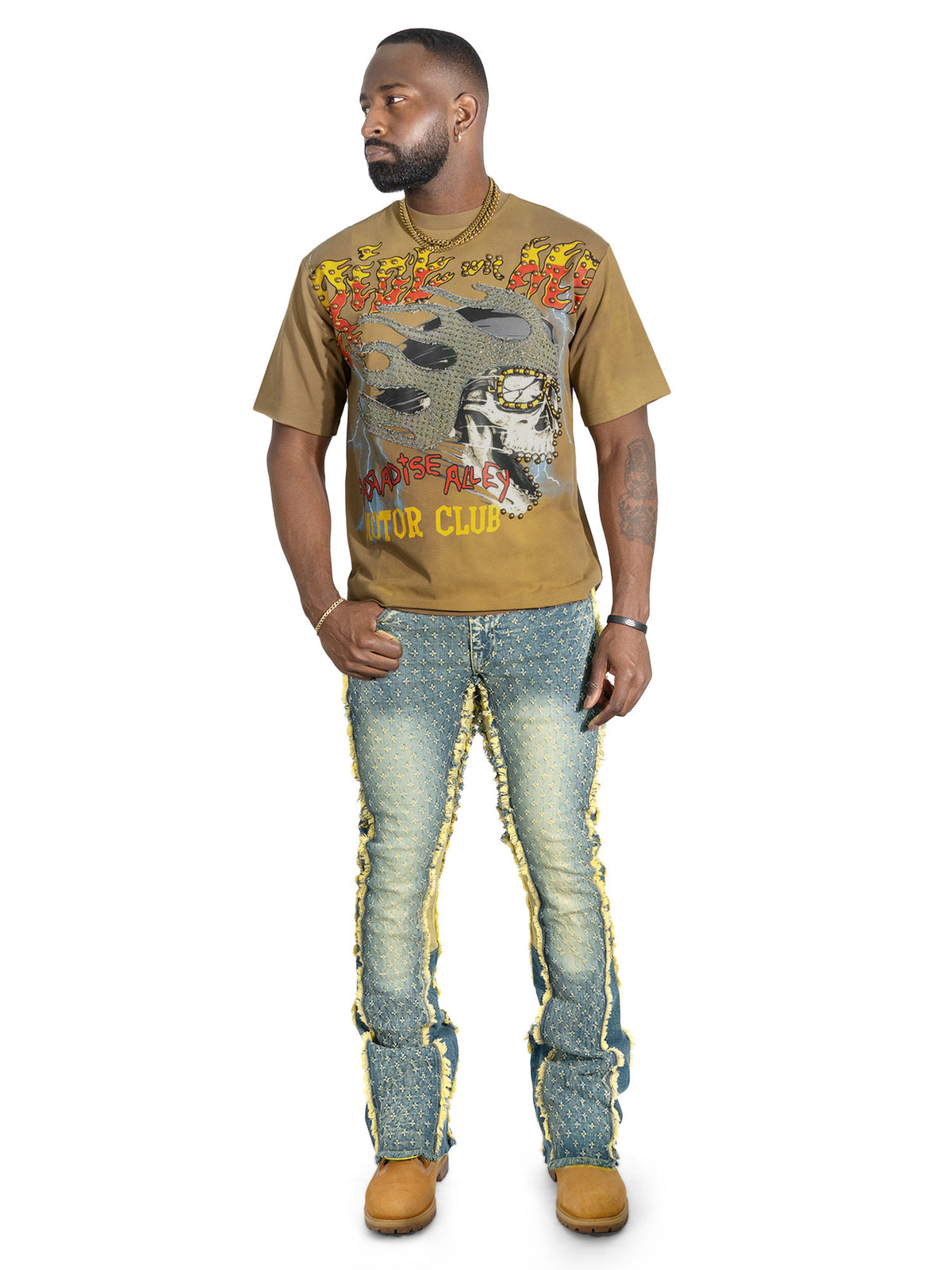 F1702 Phalon Stacked Jeans - Dirt
