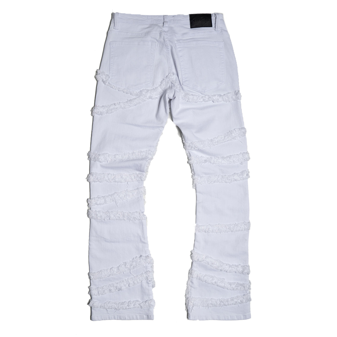 F1705 Leon 36" Stack Jeans - White