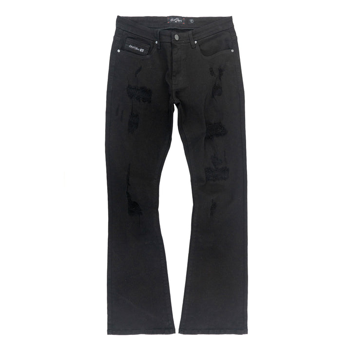Jeans | F1712 Alono Stacked Jeans - Black-Black