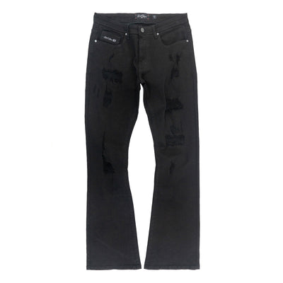 Jeans | F1712 Alono Stacked Jeans - Black-Black