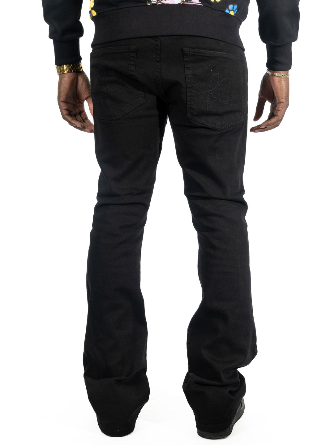 Jeans | F1712 Alono Stacked Jeans - Black-Black