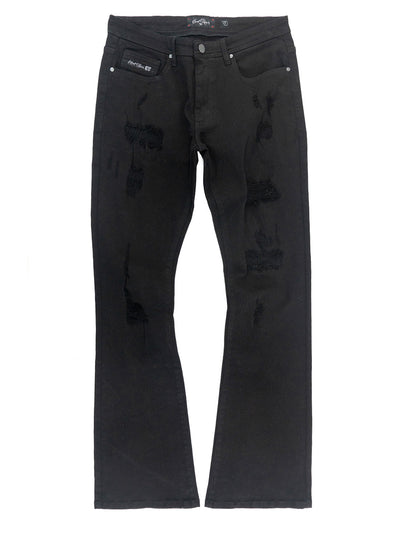 Jeans | F1712 Alono Stacked Jeans - Black-Black