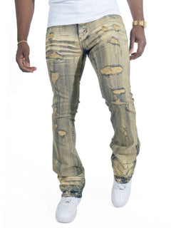 F1712 Alono Stacked Jeans - Dirt