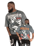 Makobi F171 Crop Heaven Saint Tee in Gray