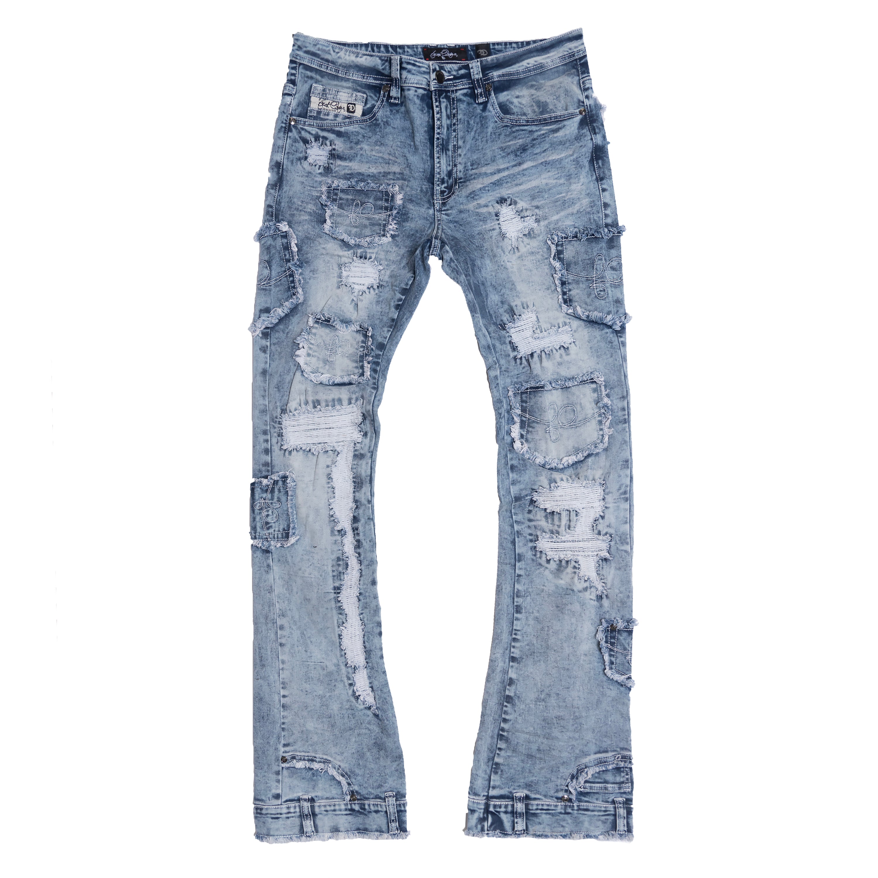 F1721 Rackade Stacked Jeans - Light Wash