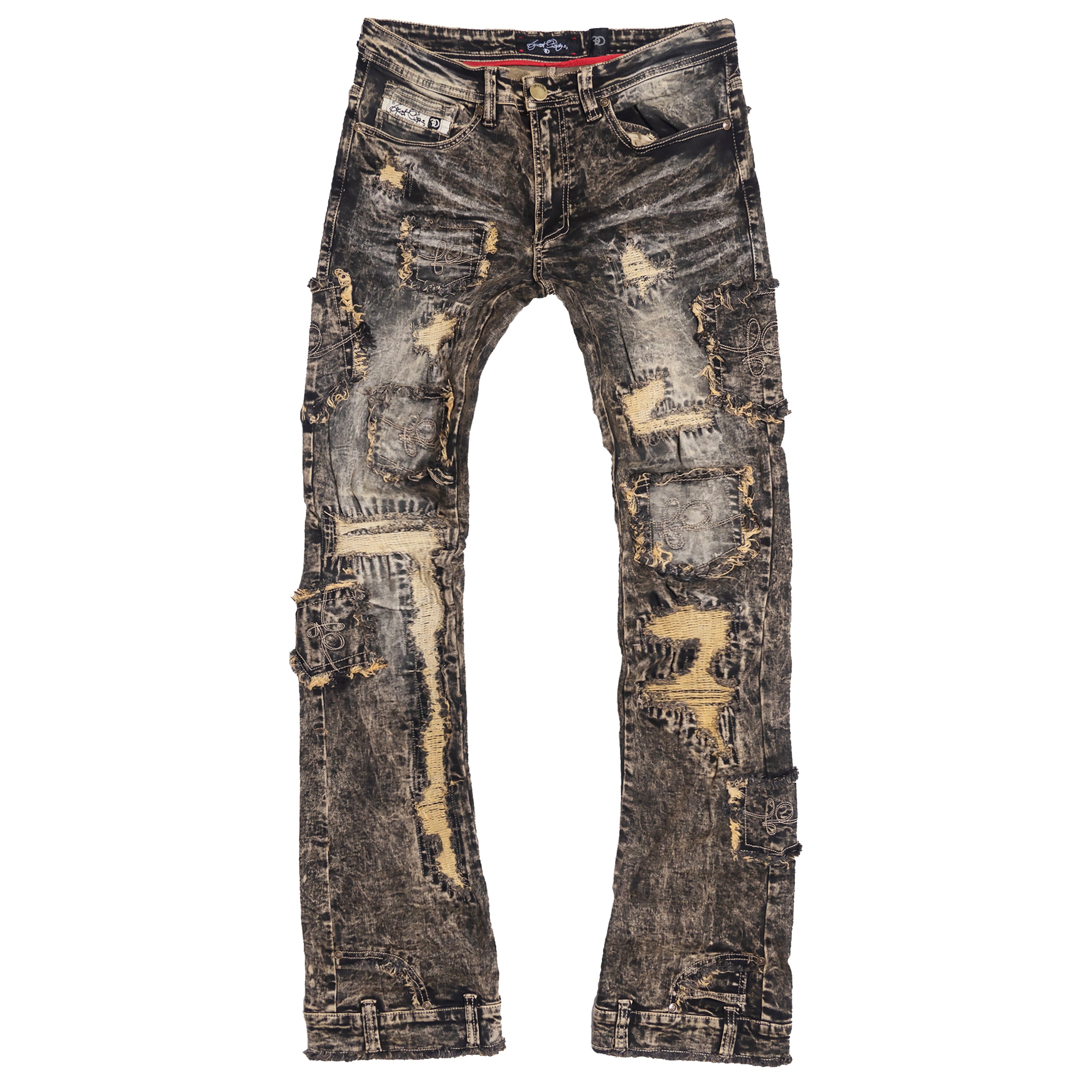 F1721 Rackade Stacked Jeans - Olive