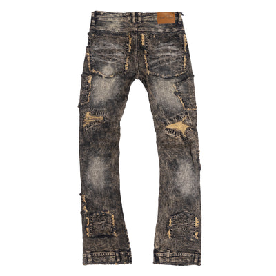 F1721 Rackade Stacked Jeans - Olive
