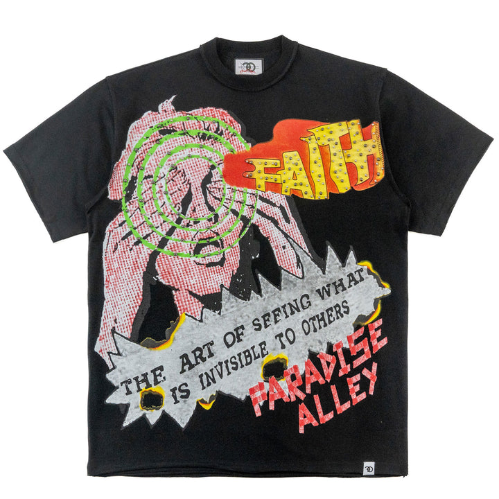 F172 Walk By Faith Box Tee - Black