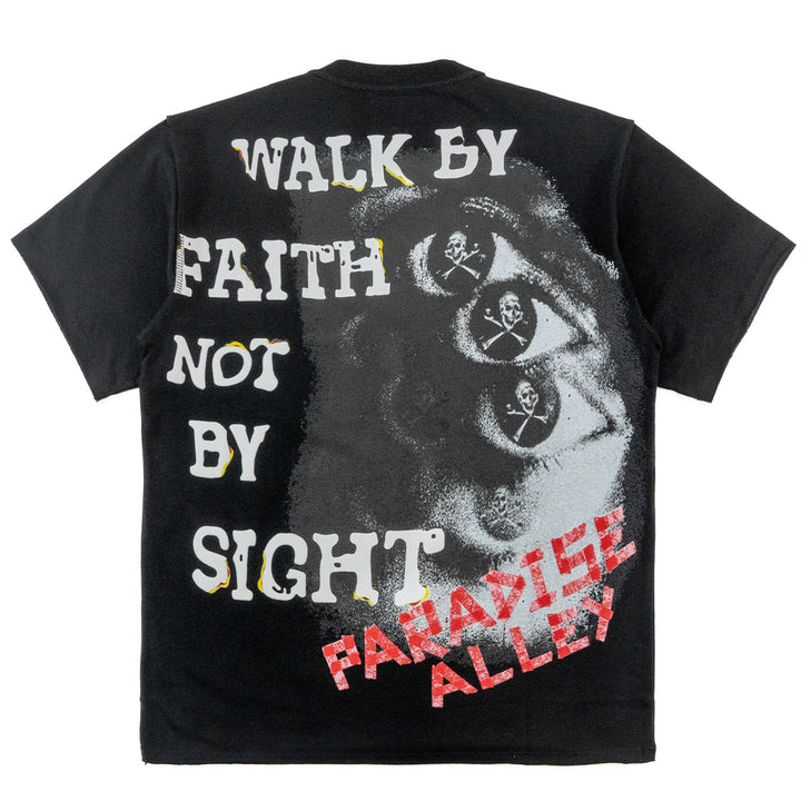 F172 Walk By Faith Box Tee - Black
