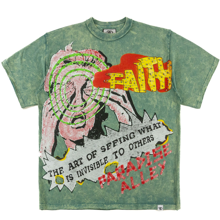 F172 Walk By Faith Box Tee - Green