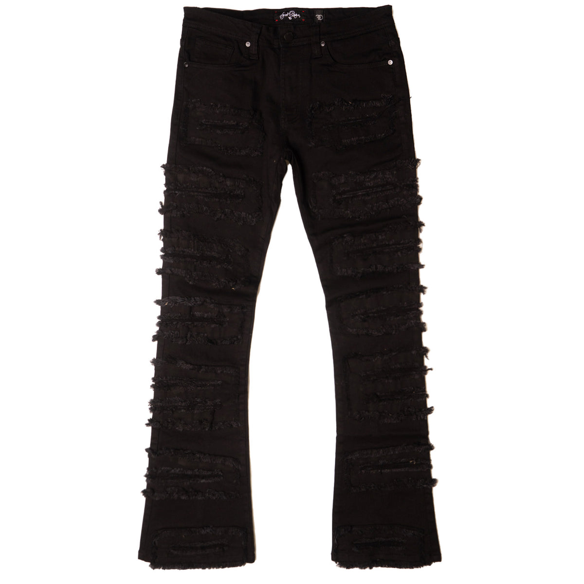 Makobi F1732 Cashay Stacked Jeans in Black