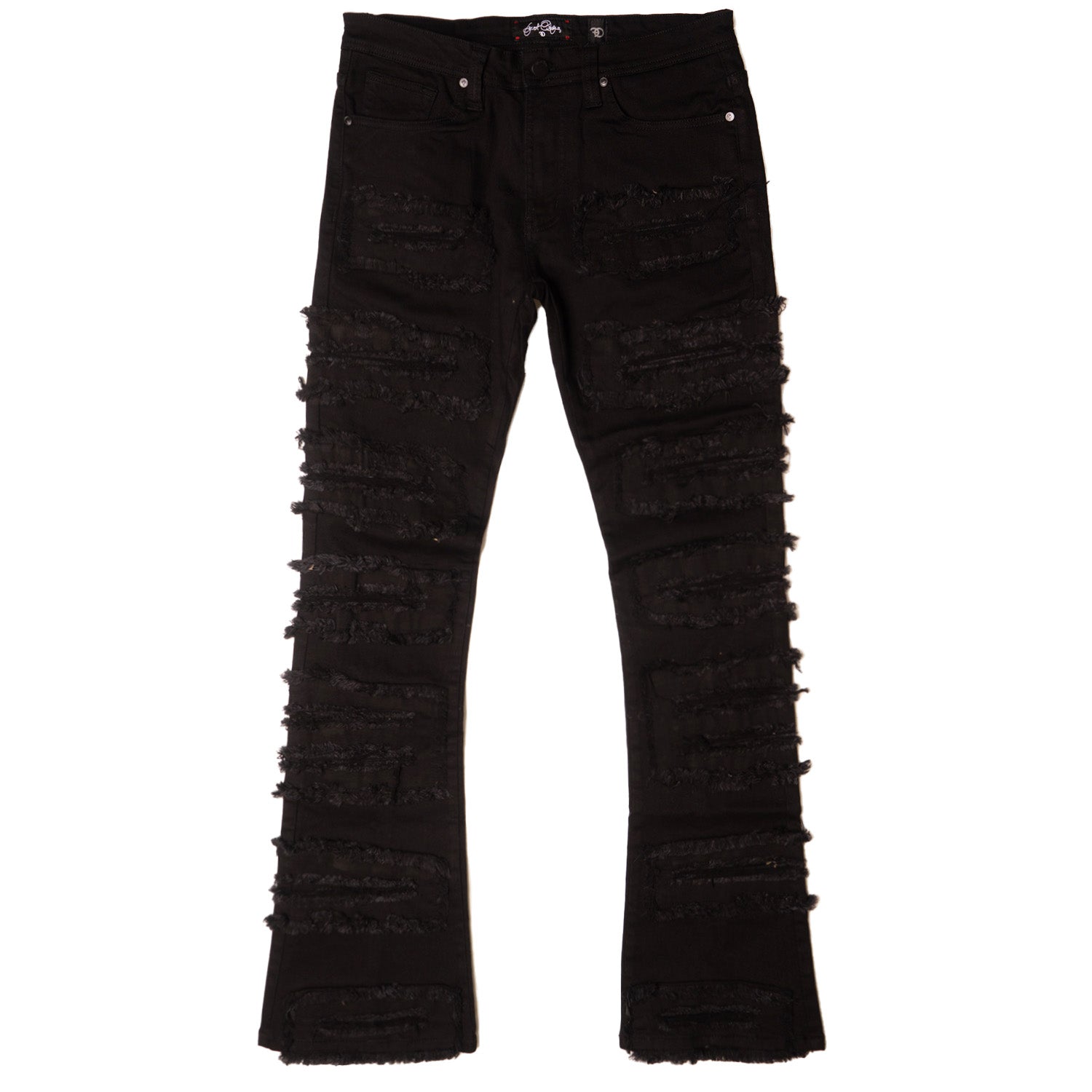 Makobi F1732 Cashay Stacked Jeans in Black