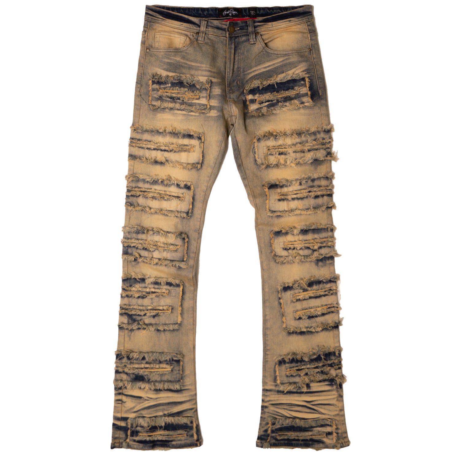 Makobi F1732 Cashay Stacked Jeans in Dirt