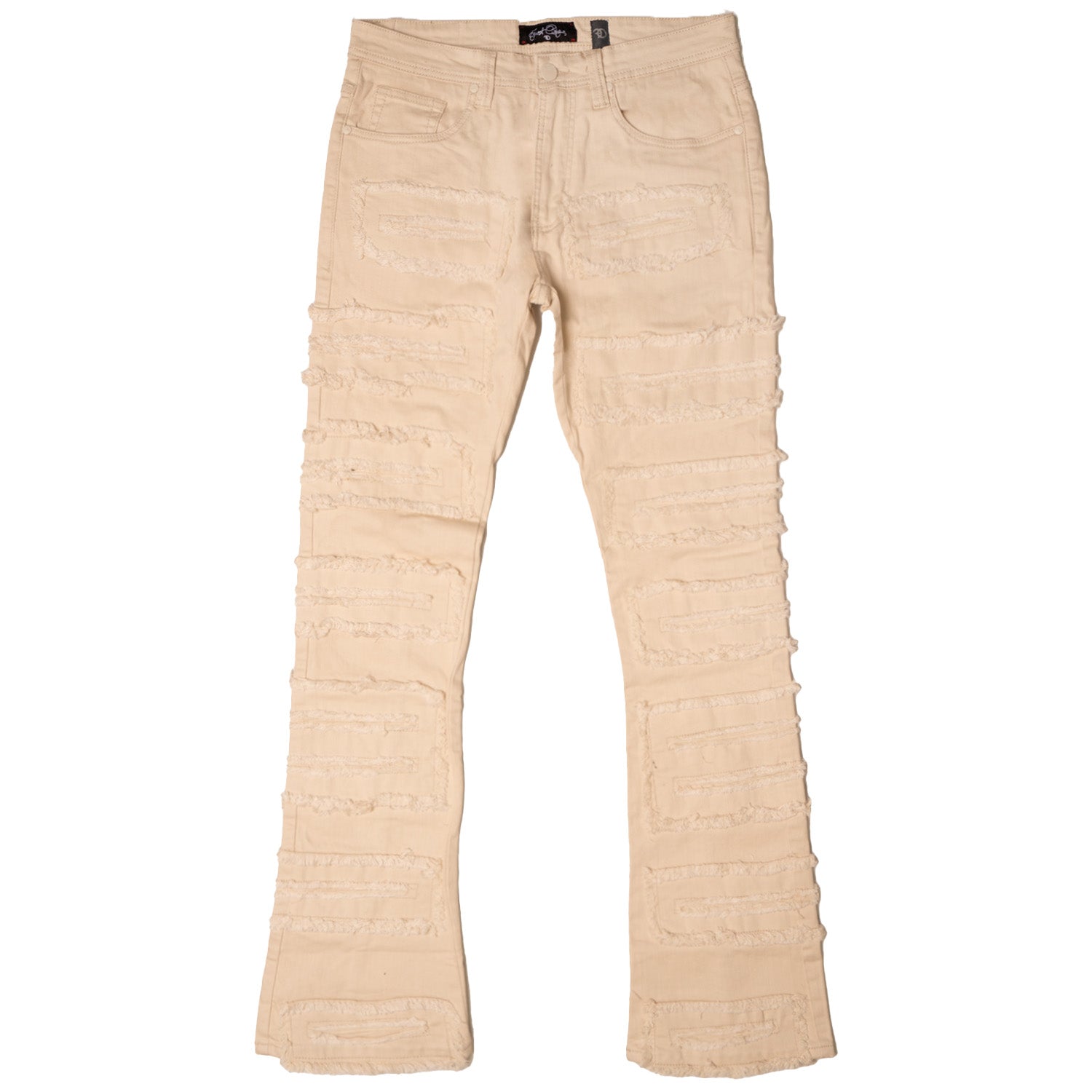 F1732 Cashay Stacked Jeans - Natural