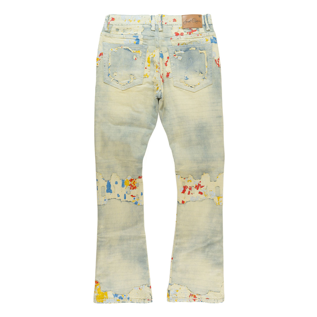 Makobi F1733 Amoto Stacked Pants in Dirt, view 6