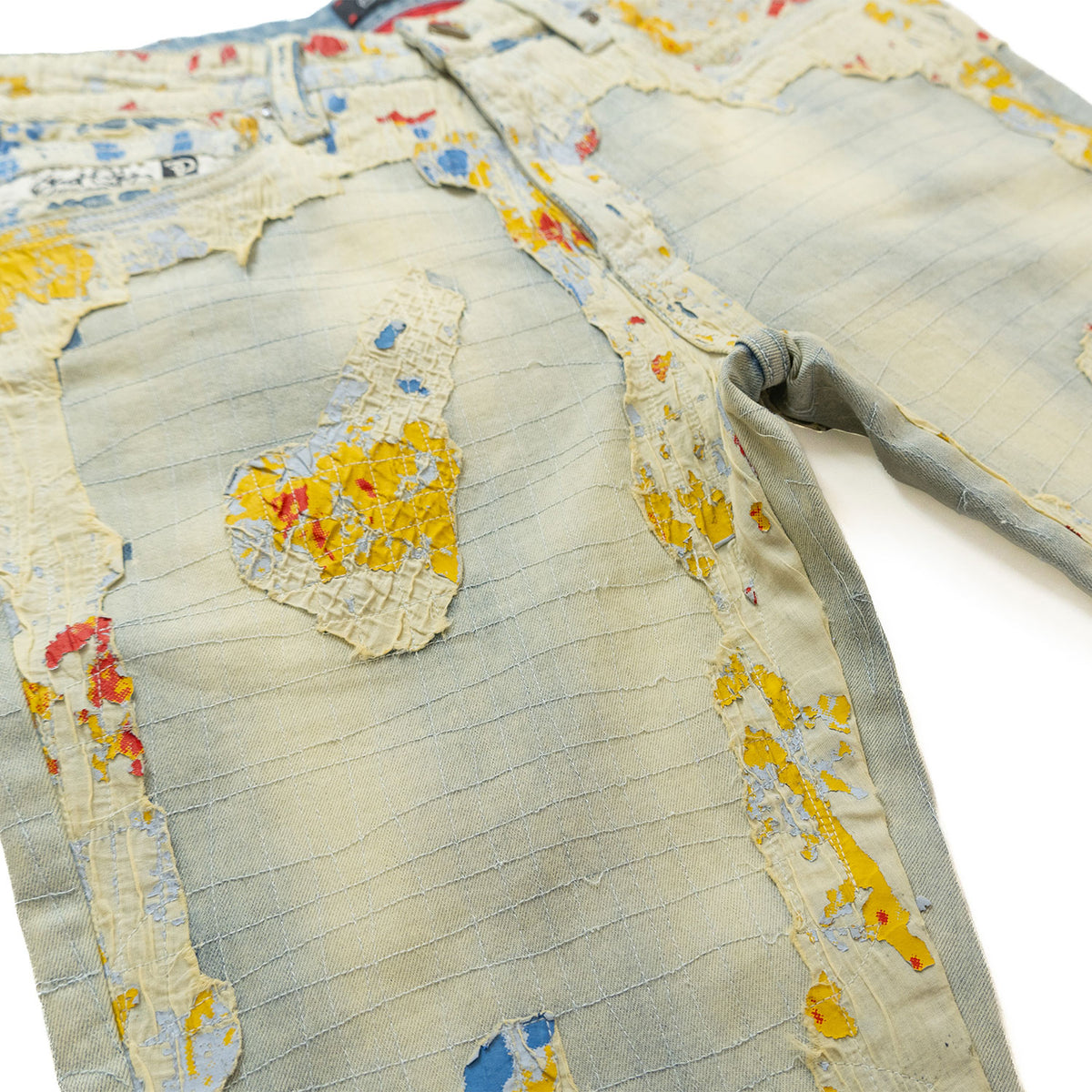 Makobi F1733 Amoto Stacked Pants in Dirt, view 3