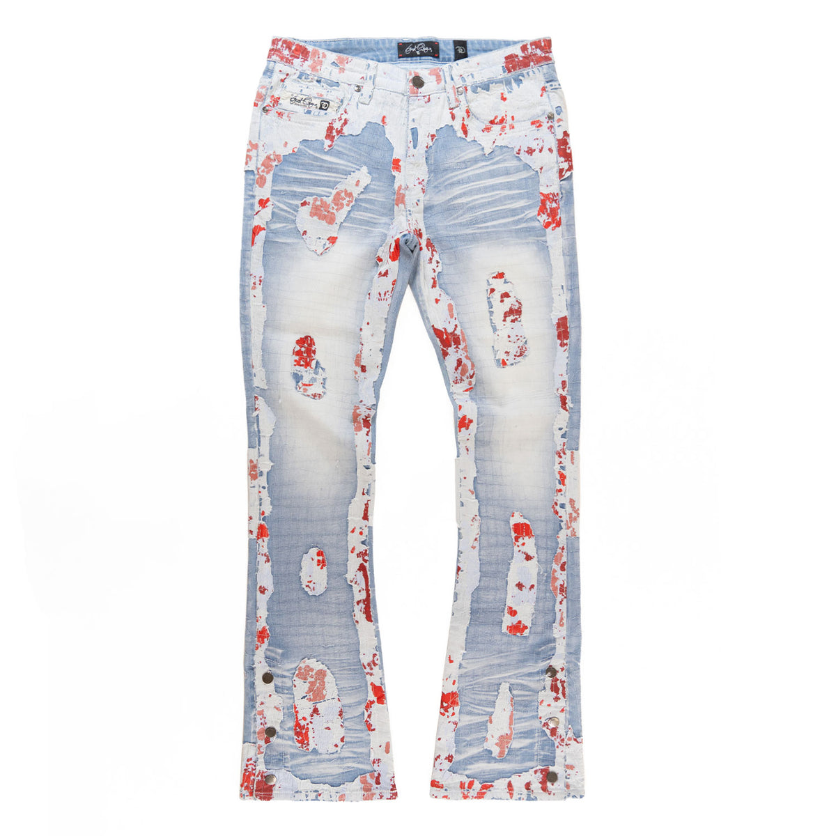 F1733 Amoto Stacked Pants - Light Wash