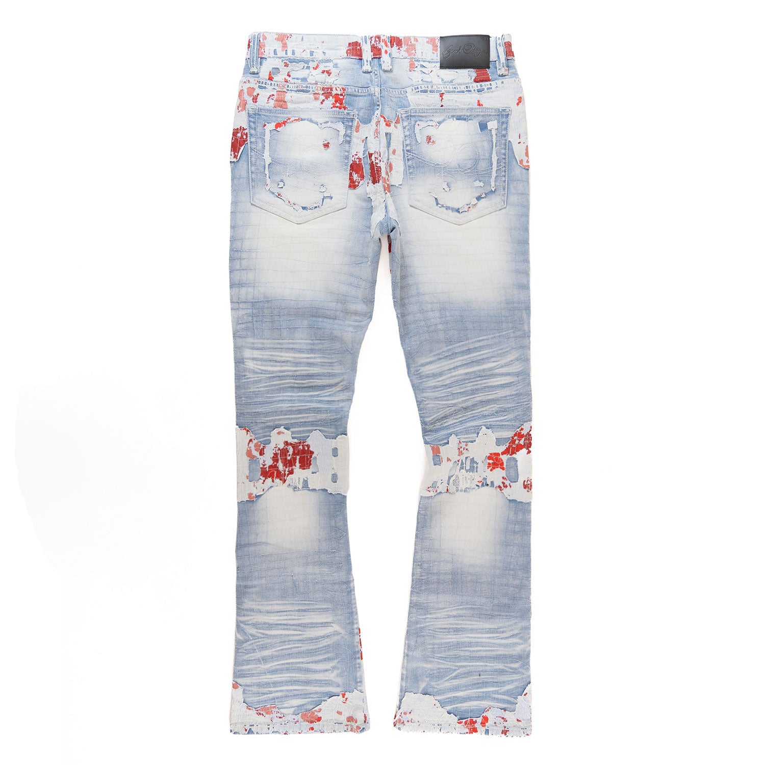 F1733 Amoto Stacked Pants - Light Wash