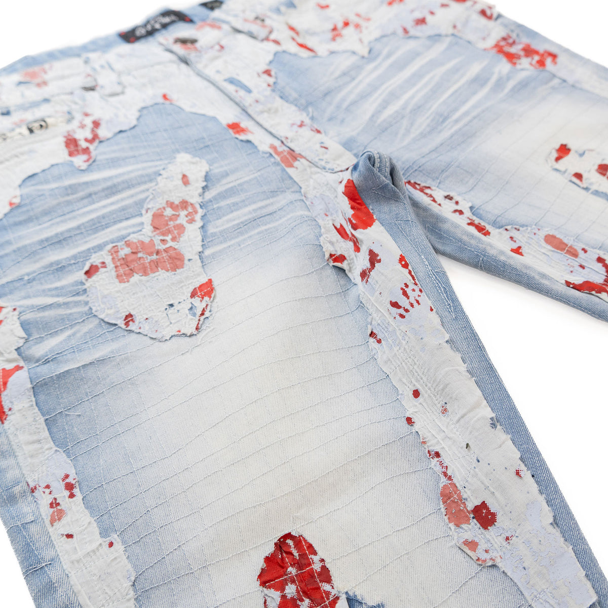 F1733 Amoto Stacked Pants - Light Wash
