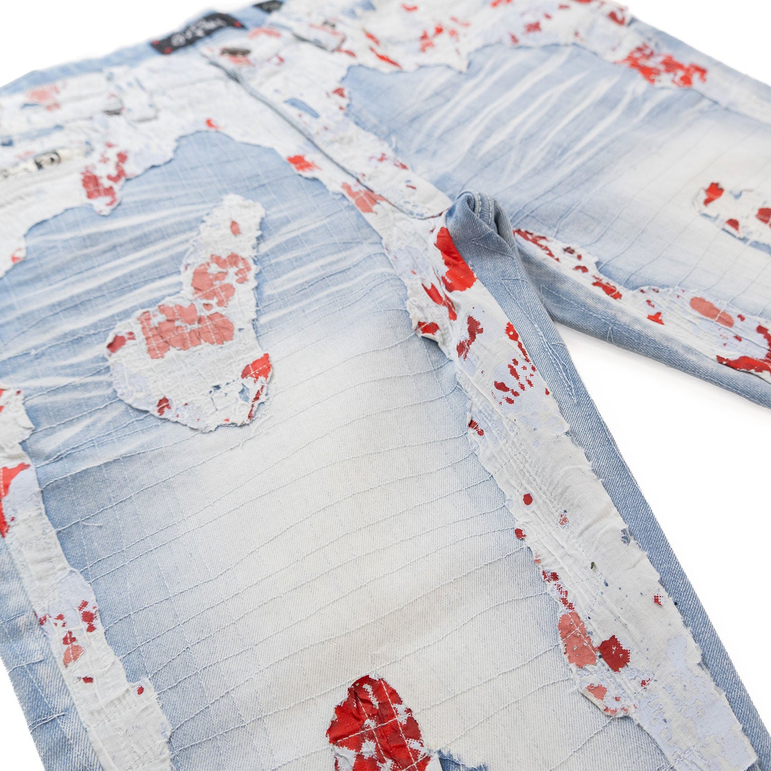 F1733 Amoto Stacked Pants - Light Wash