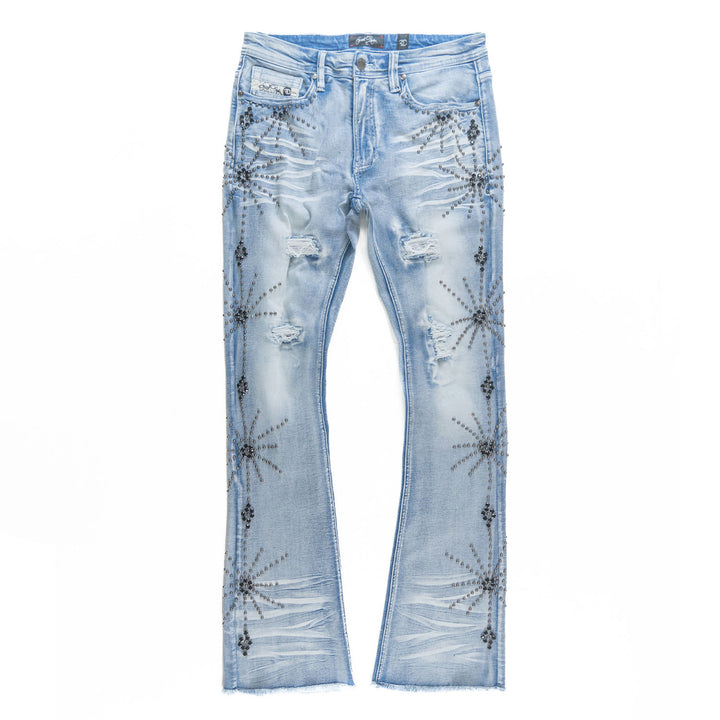 F1735 Spider Stacked Jeans - Light Wash